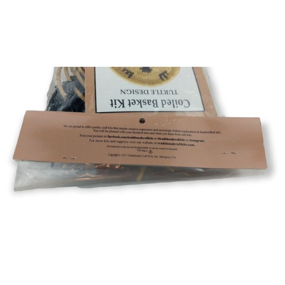 Traditional Craft Kits Coiled Basket Kit Turtle Design New - Picture 5 of 6